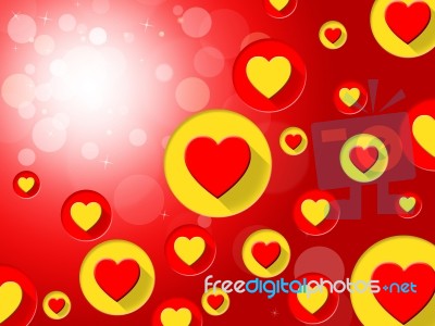 Copyspace Hearts Means Valentines Day And Affection Stock Image