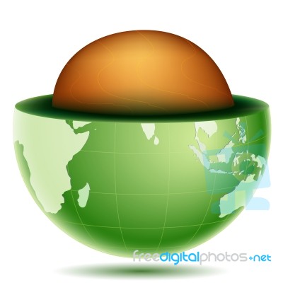 Core Of Globe Stock Image