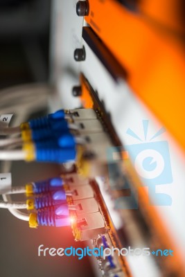 Core Switch Technology In Network Room Place Stock Photo