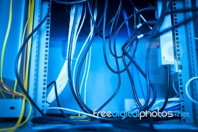 Core Switch Technology In Network Room Place Stock Photo