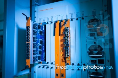 Core Switch Technology In Network Room Place Stock Photo