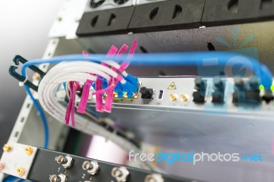 Core Switch Technology In Network Room Place Stock Photo