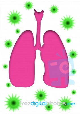 Coronavirus In Human Lungs Stock Image