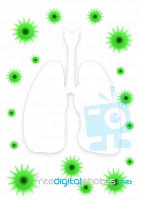 Coronavirus In Human Lungs Stock Image