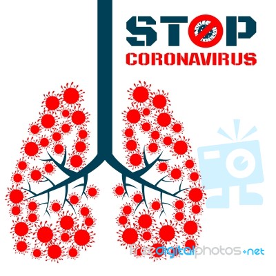 Coronavirus Respiratory Pathogens Stock Image