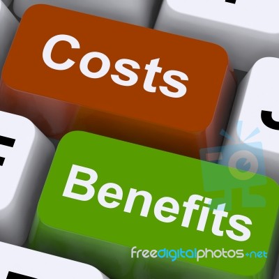 Costs Benefits Keys Stock Image