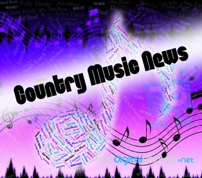 Country Music News Means Sound Track And Article Stock Image