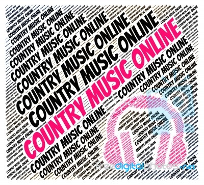 Country Music Online Shows Web Site And Audio Stock Image