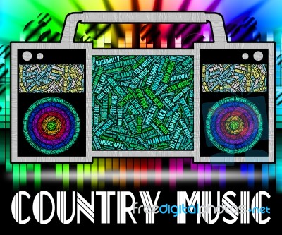Country Music Shows Sound Tracks And Audio Stock Image