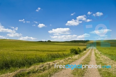 Countryside Lane Stock Photo