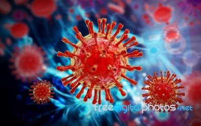 Covid 19 3d Illustration Stock Image
