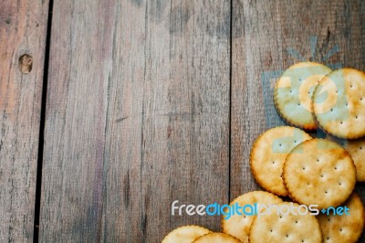 Crackers On A Table Stock Photo