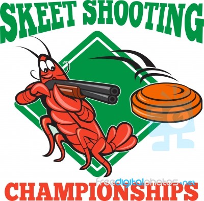 Crayfish Lobster Target Skeet Shooting Stock Image