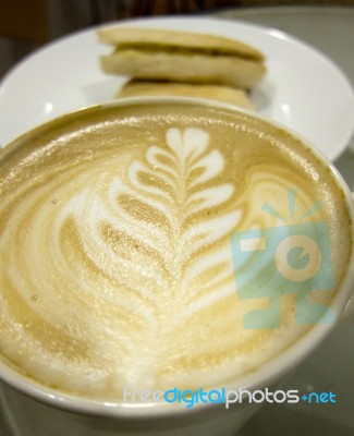 Creamy Latte Coffee Stock Photo
