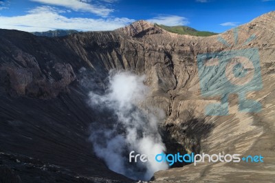 Creater Of Bromo Vocalno Stock Photo