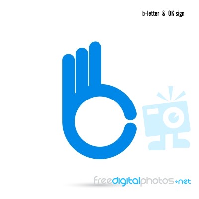 Creative B Letter Icon Abstract Logo Design Template Stock Image