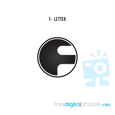Creative F-letter Icon Abstract Logo Design.f-alphabet Symbol Stock Image