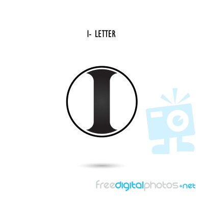 Creative I-letter Icon Abstract Logo Design.i-alphabet Symbol Stock Image