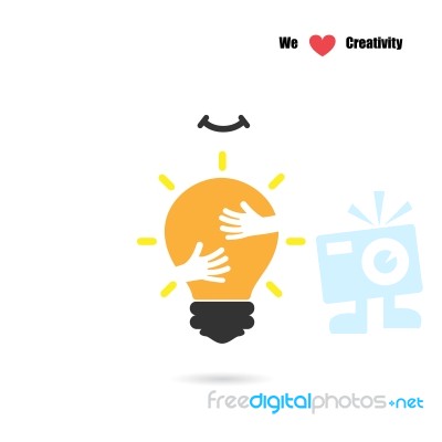 Creative Light Bulb Icon Design Stock Image