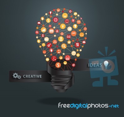 Creative Light Bulb Idea Stock Image