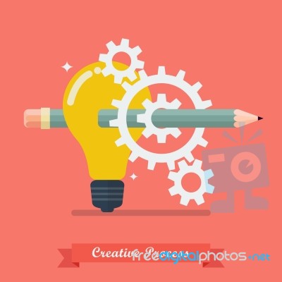 Creative Process Idea Concept Stock Image
