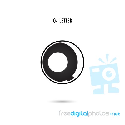 Creative Q-letter Icon Abstract Logo Design.q-alphabet Symbol Stock Image