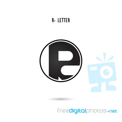 Creative R-letter Icon Abstract Logo Design.r-alphabet Symbol Stock Image