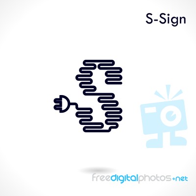 Creative S- Letter Icon Abstract Logo Design  Template Stock Image