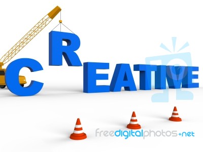 Creative Work Represents Innovative Ideas 3d Rendering Stock Image