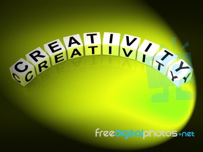 Creativity Letters Mean Inventiveness Inspiration And Ideas Stock Image
