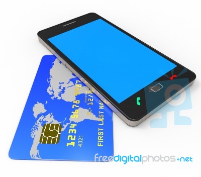 Credit Card Online Represents World Wide Web And Bought Stock Image Credit Card Online Represents World Wide Web And Bought Stock Image