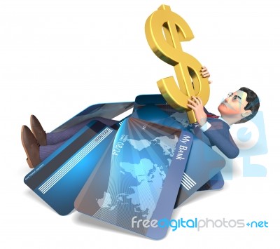 Credit Card Represents United States And Bankrupt 3d Rendering Stock Image Credit Card Represents United States And Bankrupt 3d Rendering Stock Image