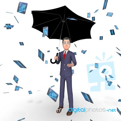 Credit Card Shows Business Person And Banking 3d Rendering Stock Image