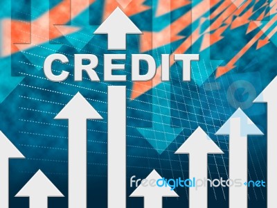 Credit Graph Indicates Finance And Loan Diagram Stock Image