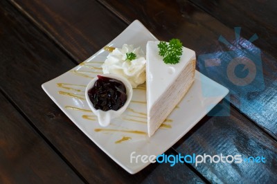 Crepe Cake Stock Photo