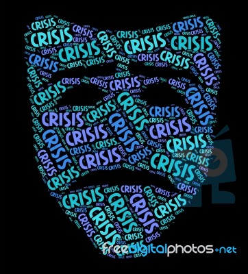 Crisis Word Indicates Dire Straits And Calamity Stock Image