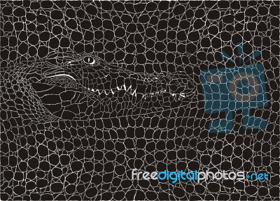 Crocodile Pattern Background Stock Image