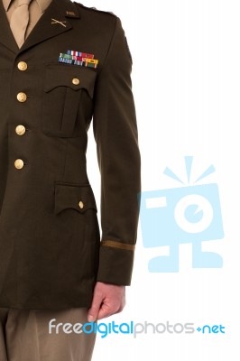 Cropped Image Of Military Officer Stock Photo