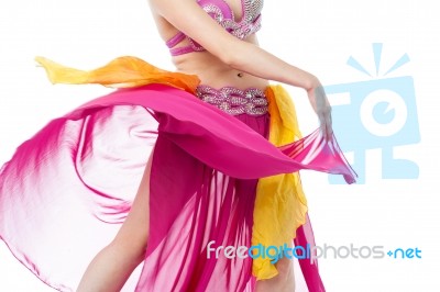 Cropped Image Of Young Female Belly Dancer Stock Photo