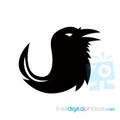 Crow Quill Pen Tail Icon Stock Image