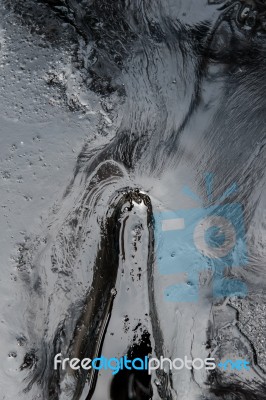 Crude Oil Surface Textured Stock Photo