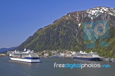 Cruise Ships In Port Stock Photo