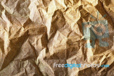 Crumpled Glitter Wrapping Paper Background Stock Photo
