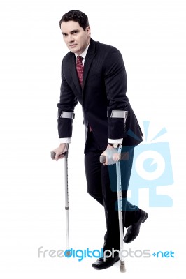 Crutches Really Help Me To Walk Stock Photo