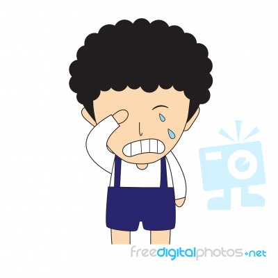 Crying Boy Stock Image