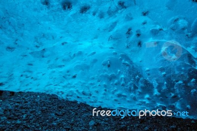Crystal Ice Cave Near Jokulsarlon Stock Photo