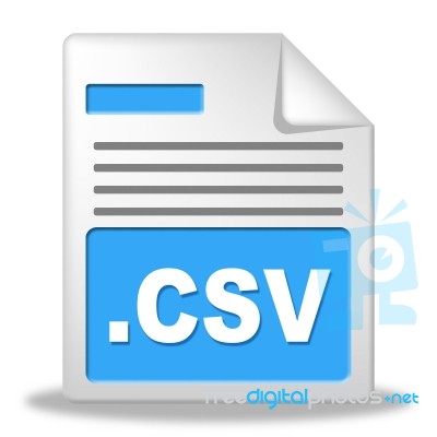 Csv File Represents Comma Seperated Values And Administration Stock Image