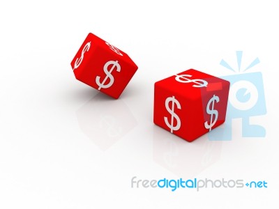 Cubes With Dollar Stock Image