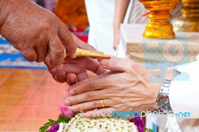 Cultural Thai Wedding Stock Photo