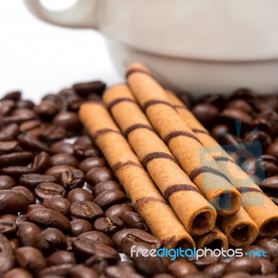 Cup Of Coffee Indicates Decaf Espresso And Fresh Stock Photo